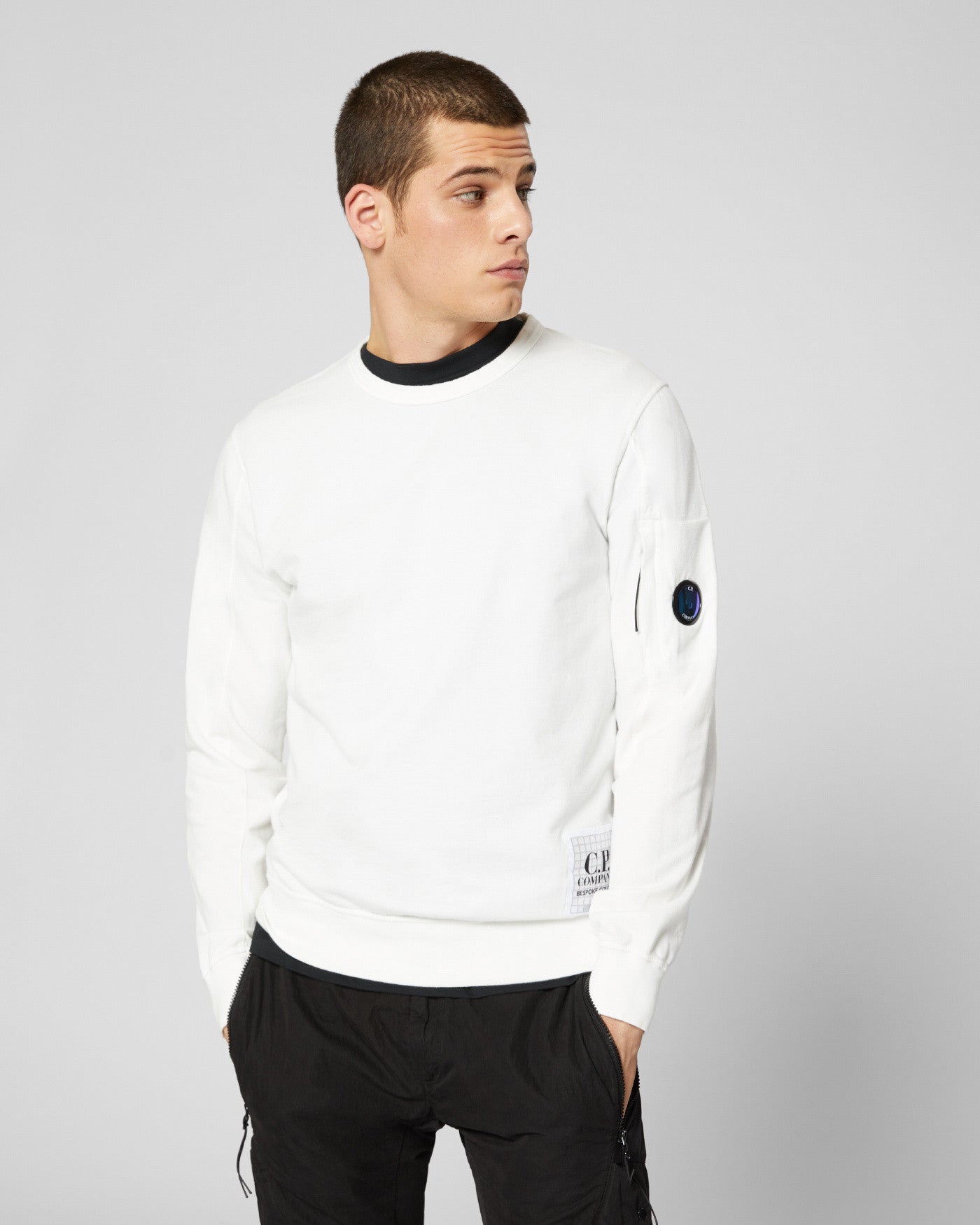 Garment Dyed Light Fleece Lens Crew Sweatshirt